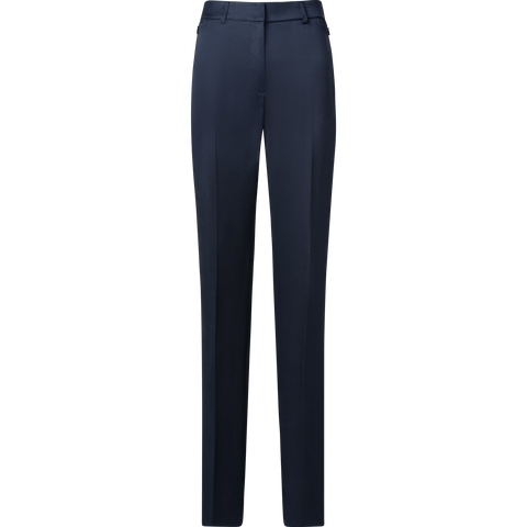 Straight Silk Gabardine Pants