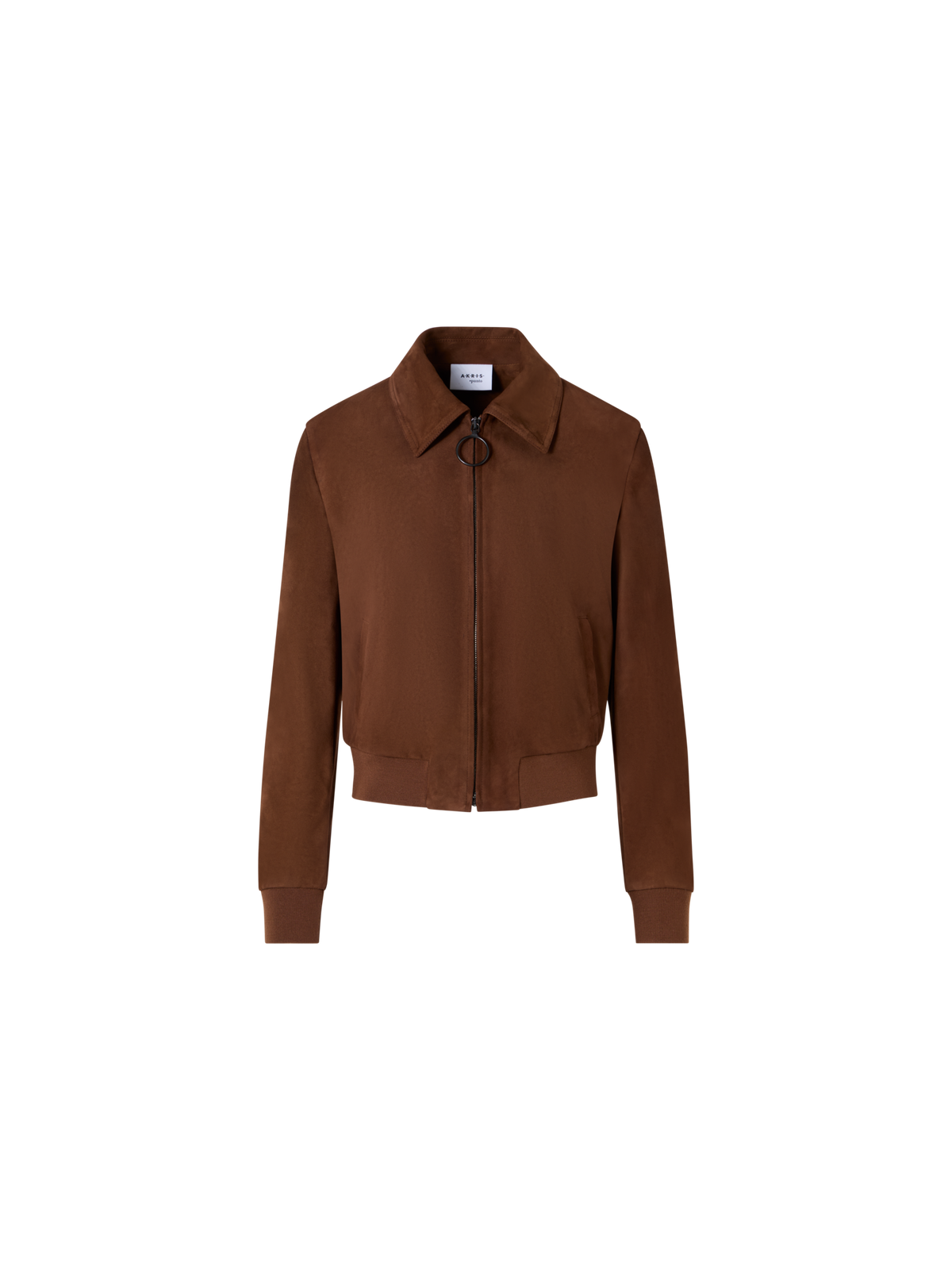 Designer Bomber Jacket in Suede Goat Leather - brown