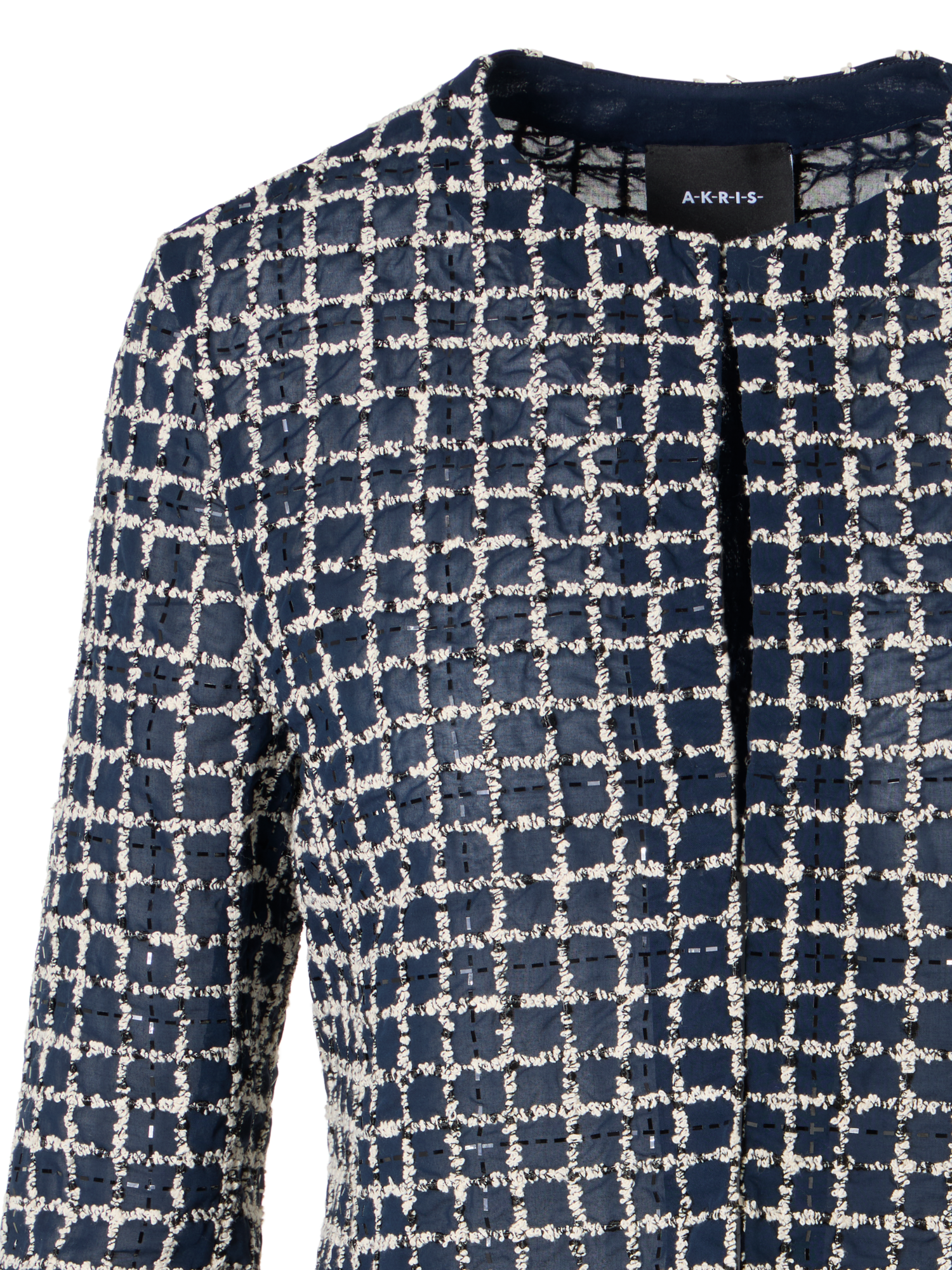 Designer Akio Short Jacket in Cotton Blend - multicolor