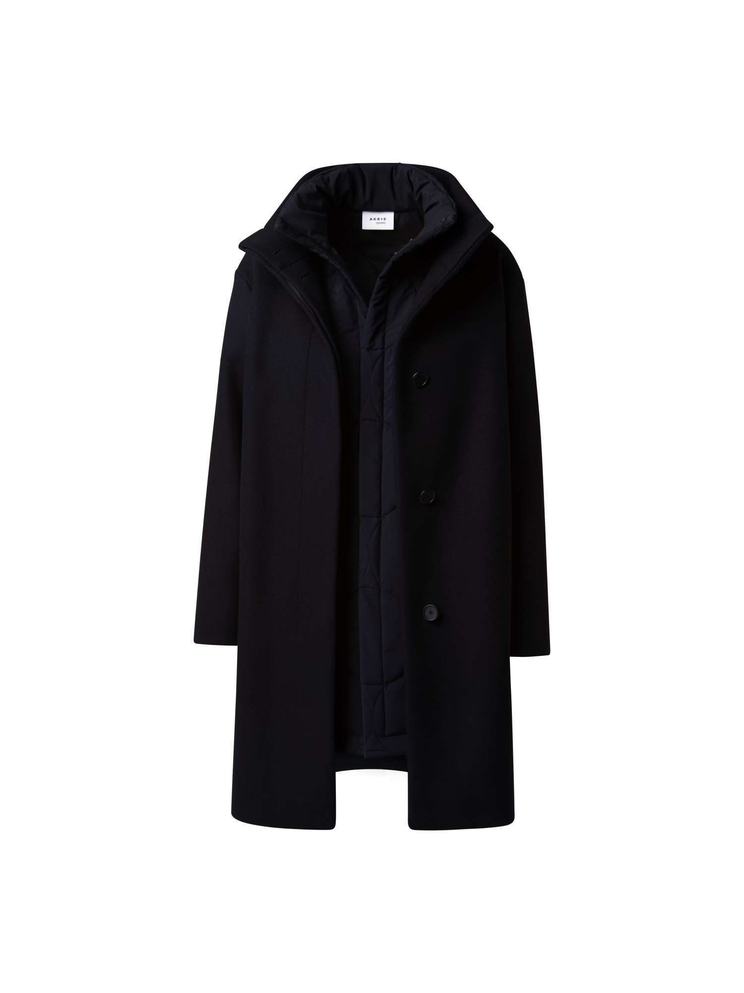 Designer 3-in-1 Long Coat - navy - blue