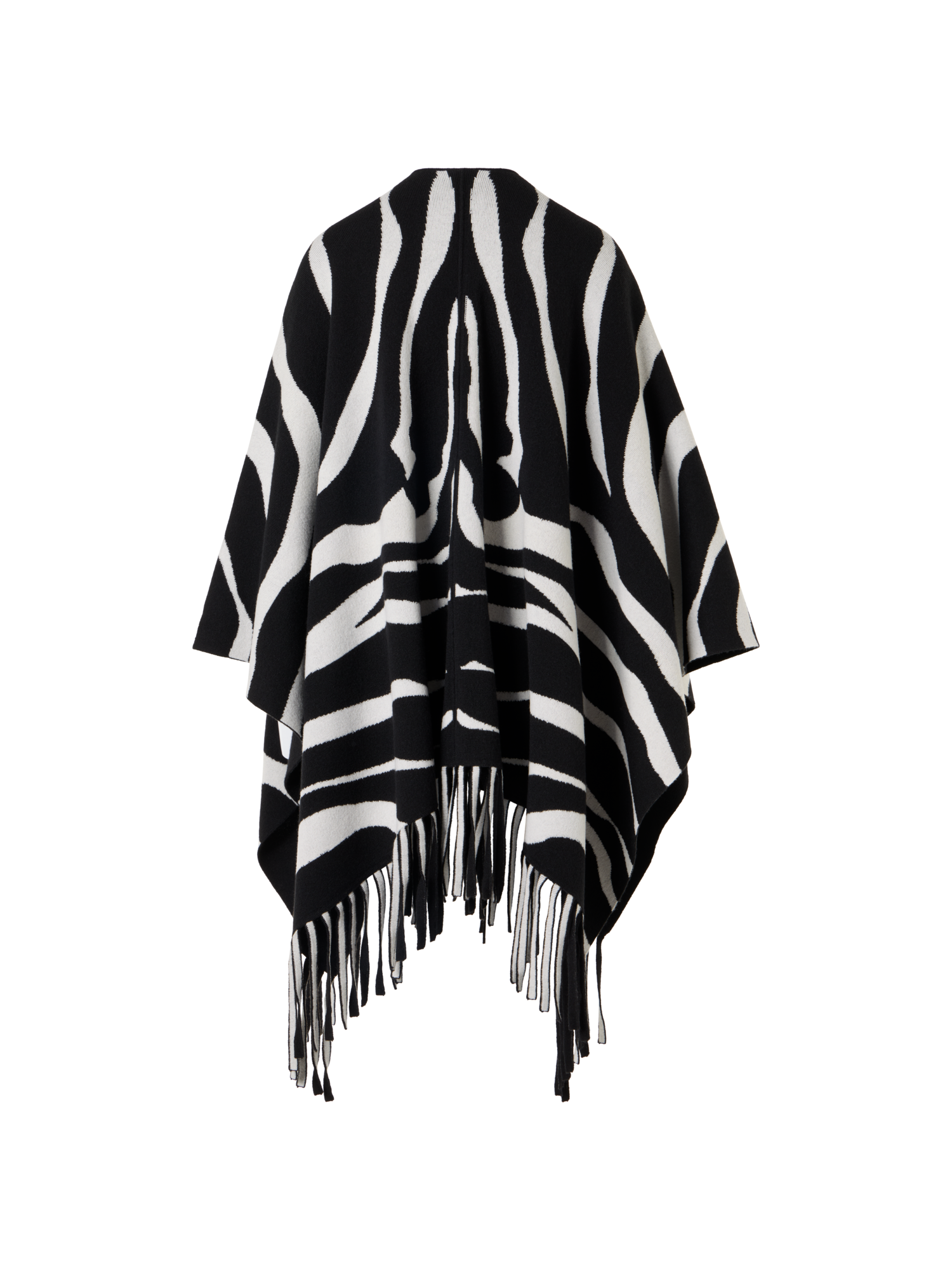 Designer Cashmere Double-Face Knit Cape - multicolor