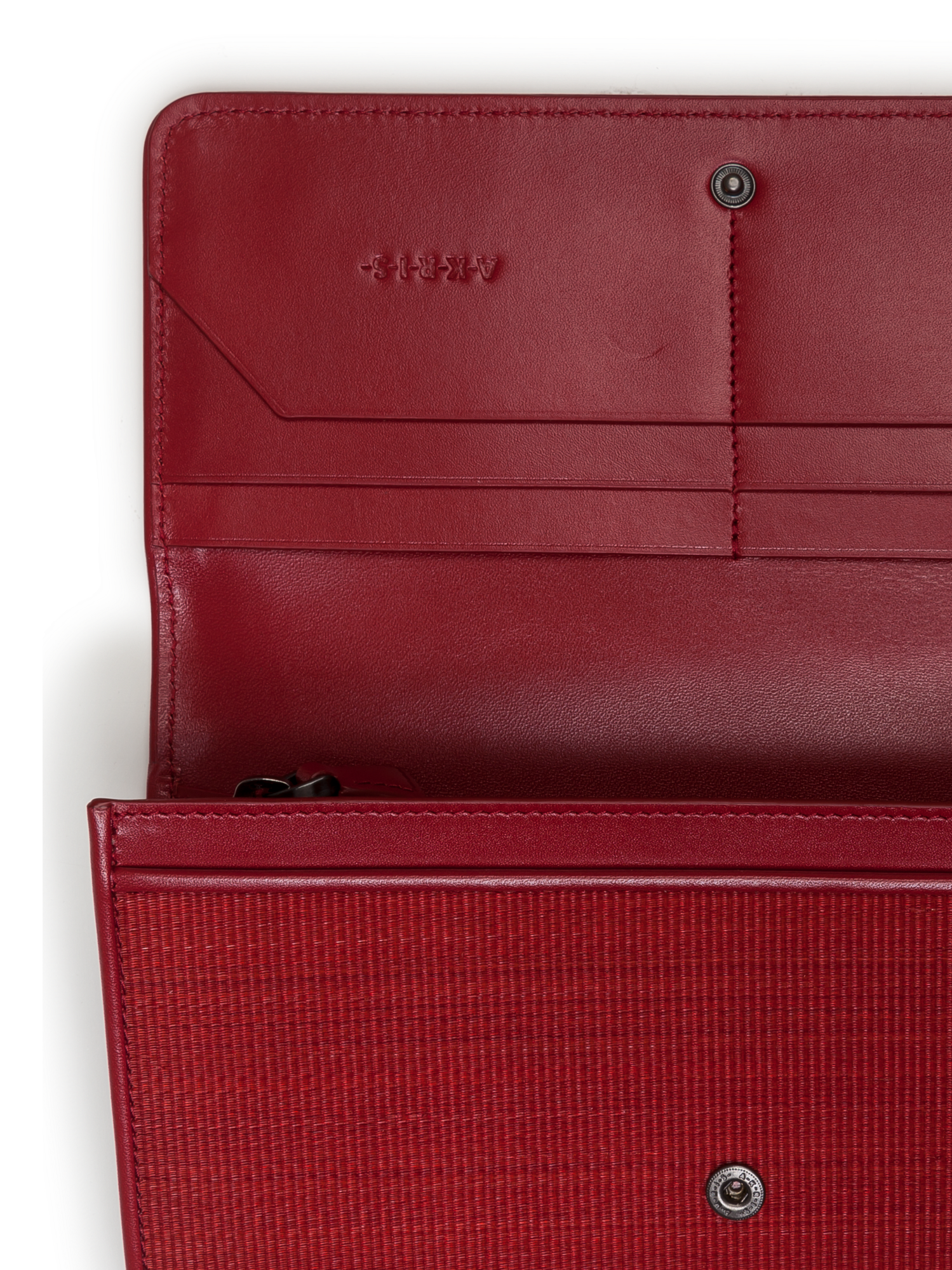Designer Long Flap Wallet - wine - red