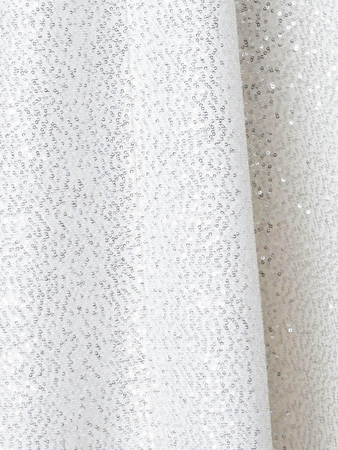 Designer Wool Blend Sequins Flared Midi Skirt - ecru - white