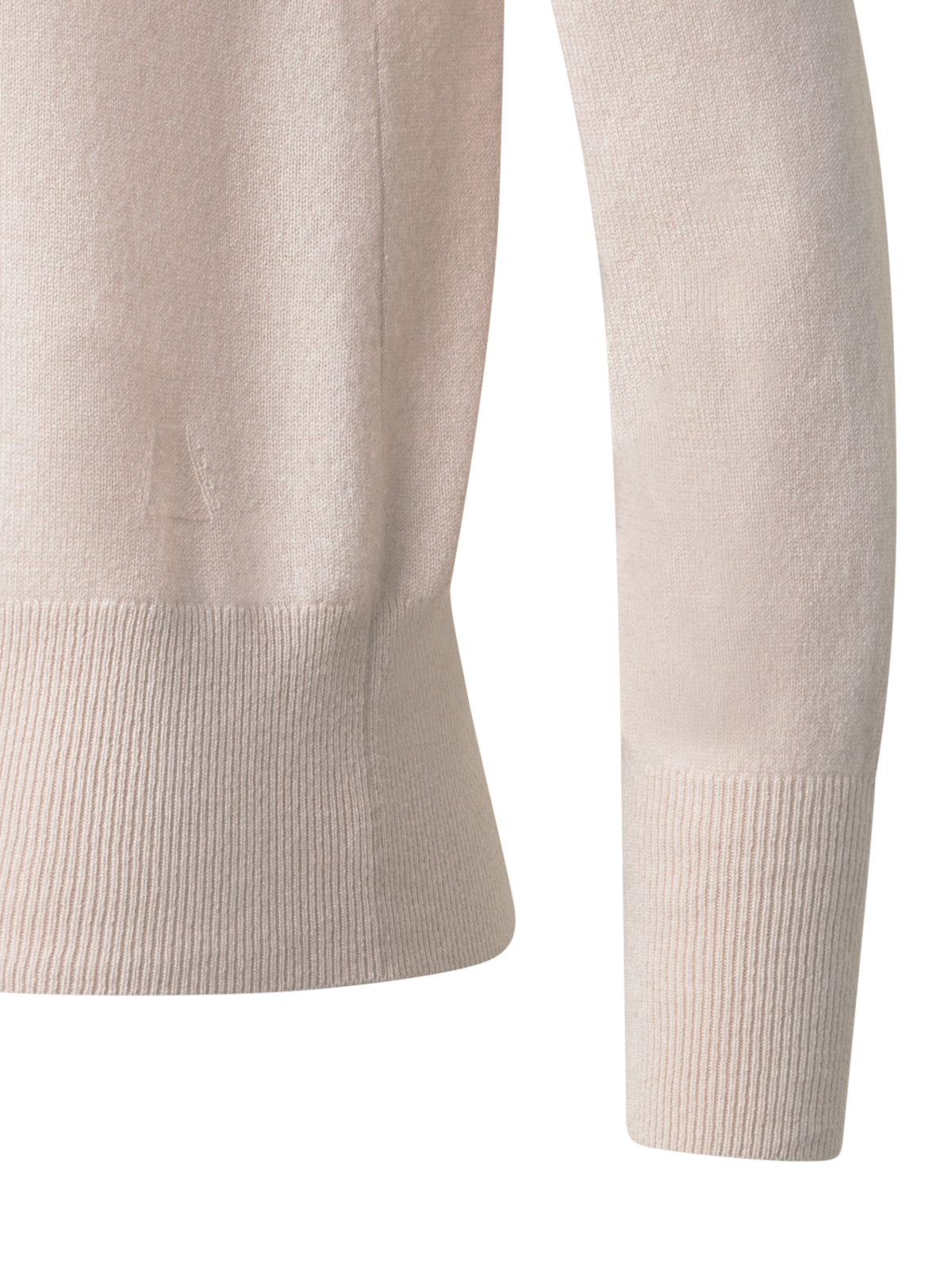 Designer 100% Cashmere V-Neck Knit Sweater - neutral - beige