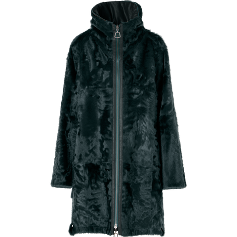 Shearling Parka Reversible to Silk