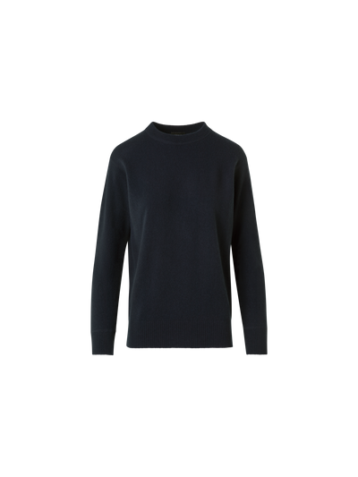 Designer Relaxed Sweater in Pure Cashmere - black - neutral