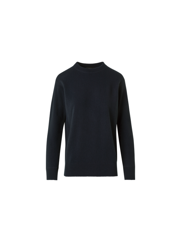 Designer Relaxed Sweater in Pure Cashmere - black - neutral