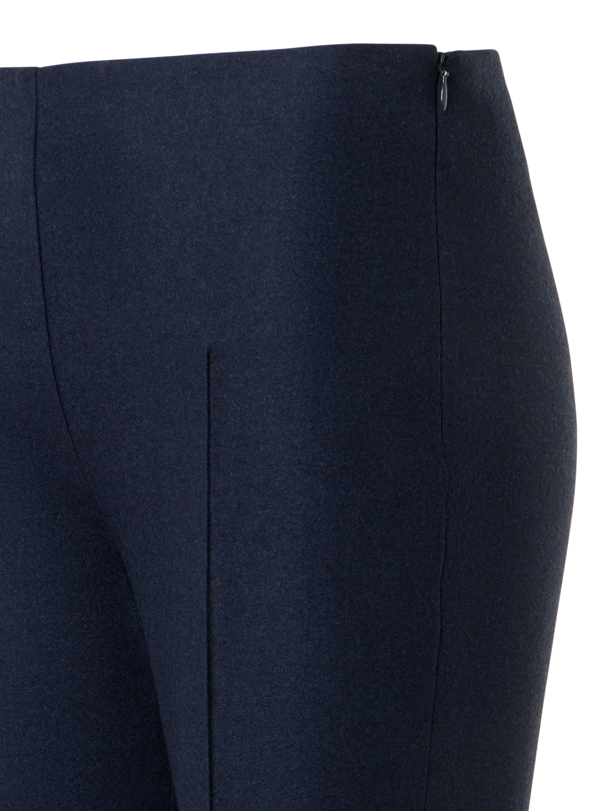 Designer Slim Wool Stretch Flannel Pants - black