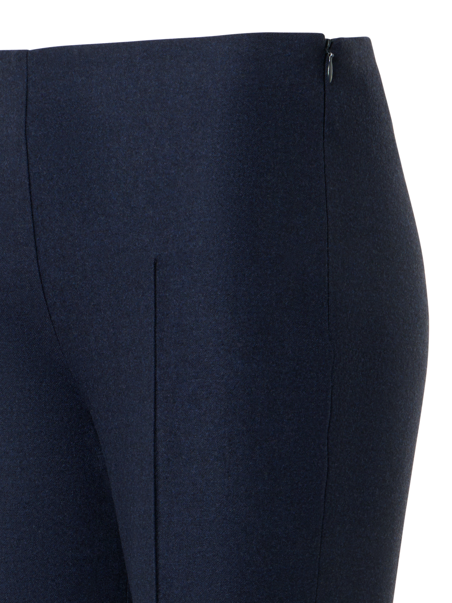 Designer Slim Wool Stretch Flannel Pants - black