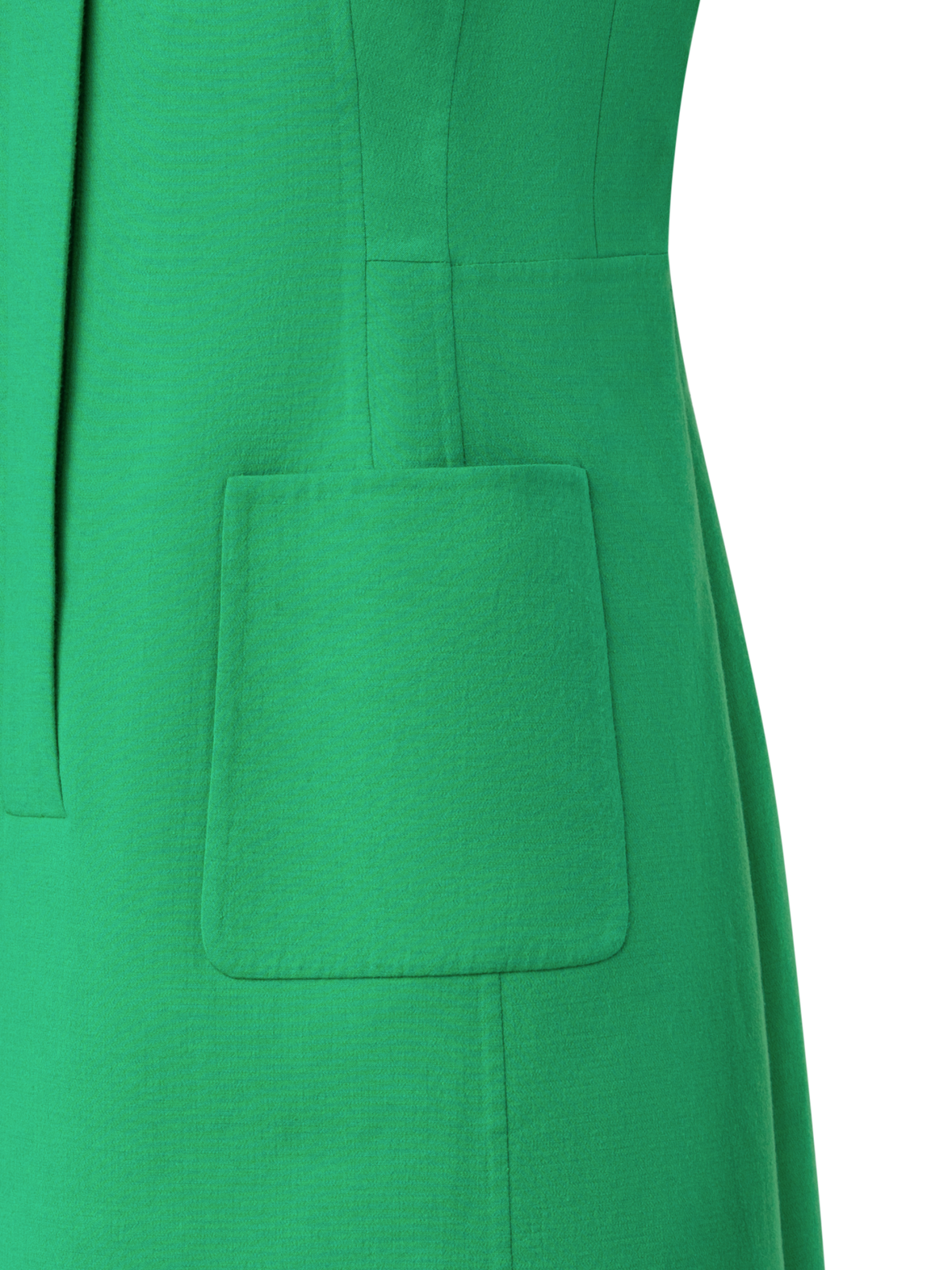 Designer Polo Dress in Cotton Silk Double-Face - green