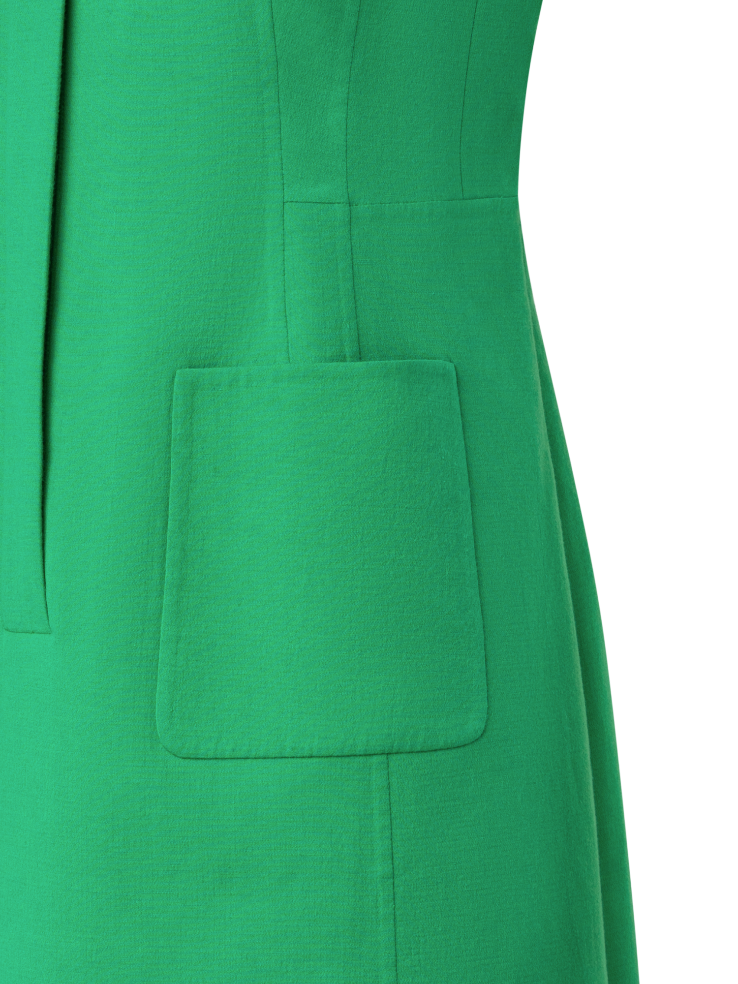Designer Polo Dress in Cotton Silk Double-Face - green