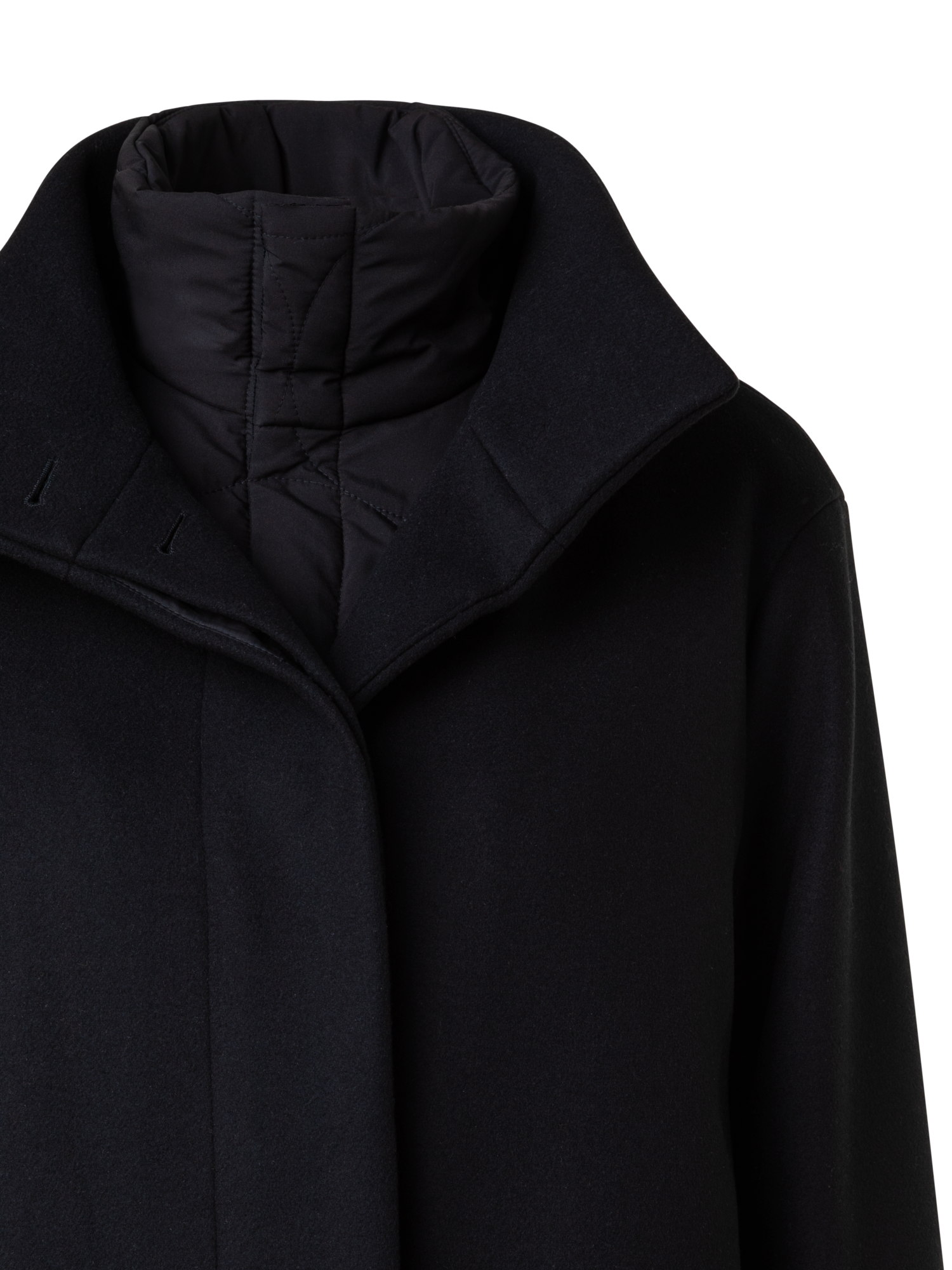 Designer 3-in-1 Long Coat - black