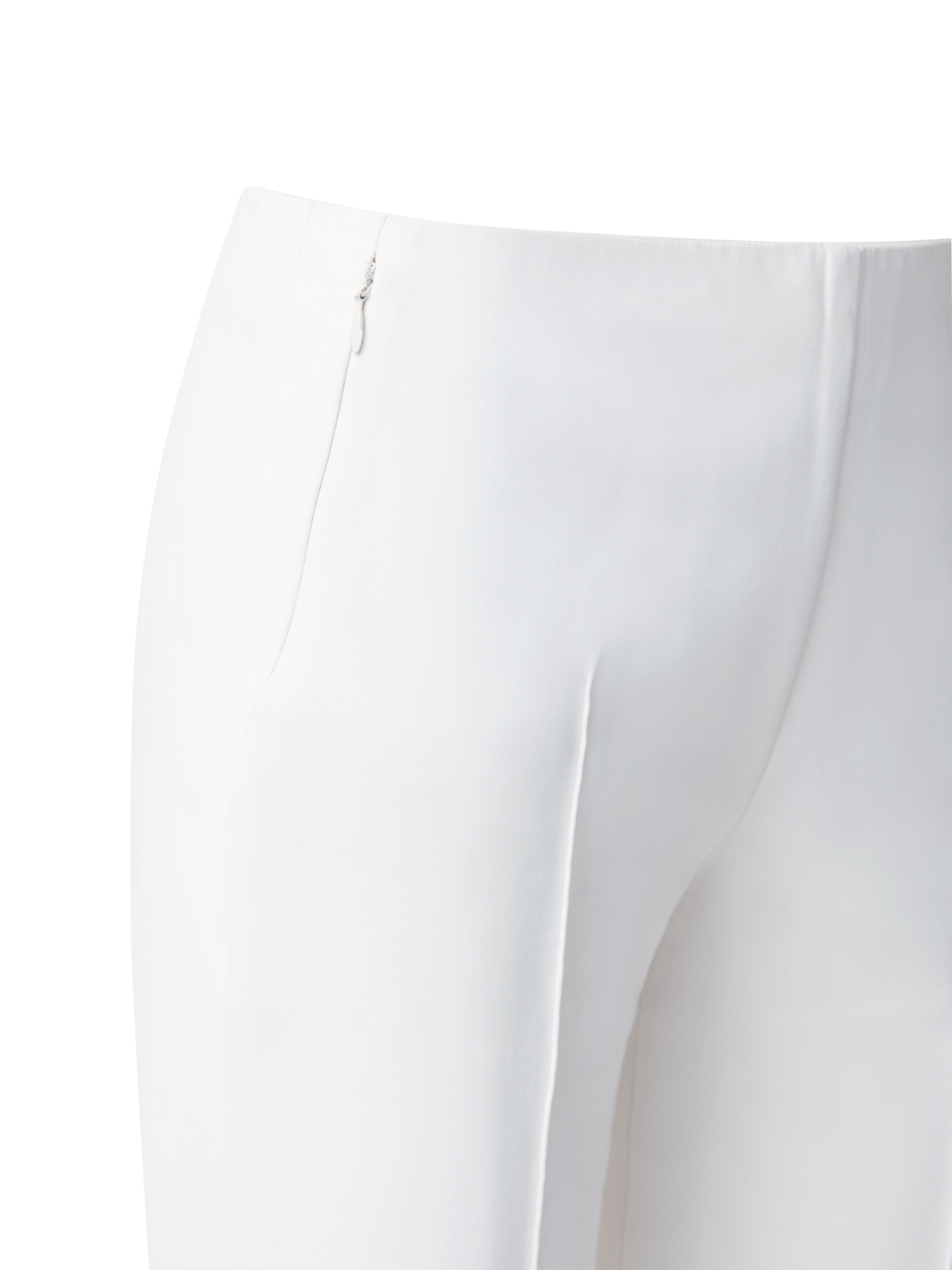 Designer Slim Cotton Techno Stretch Pants - ecru - white