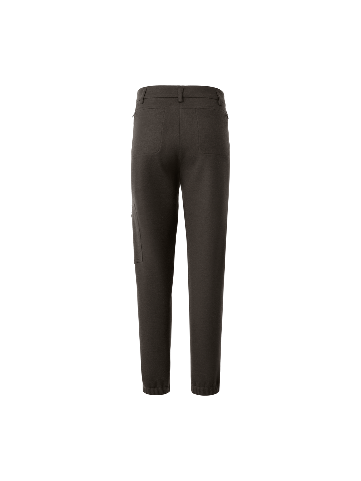 Designer Tapered Felted Wool Jersey Cargo Pants - neutral - brown