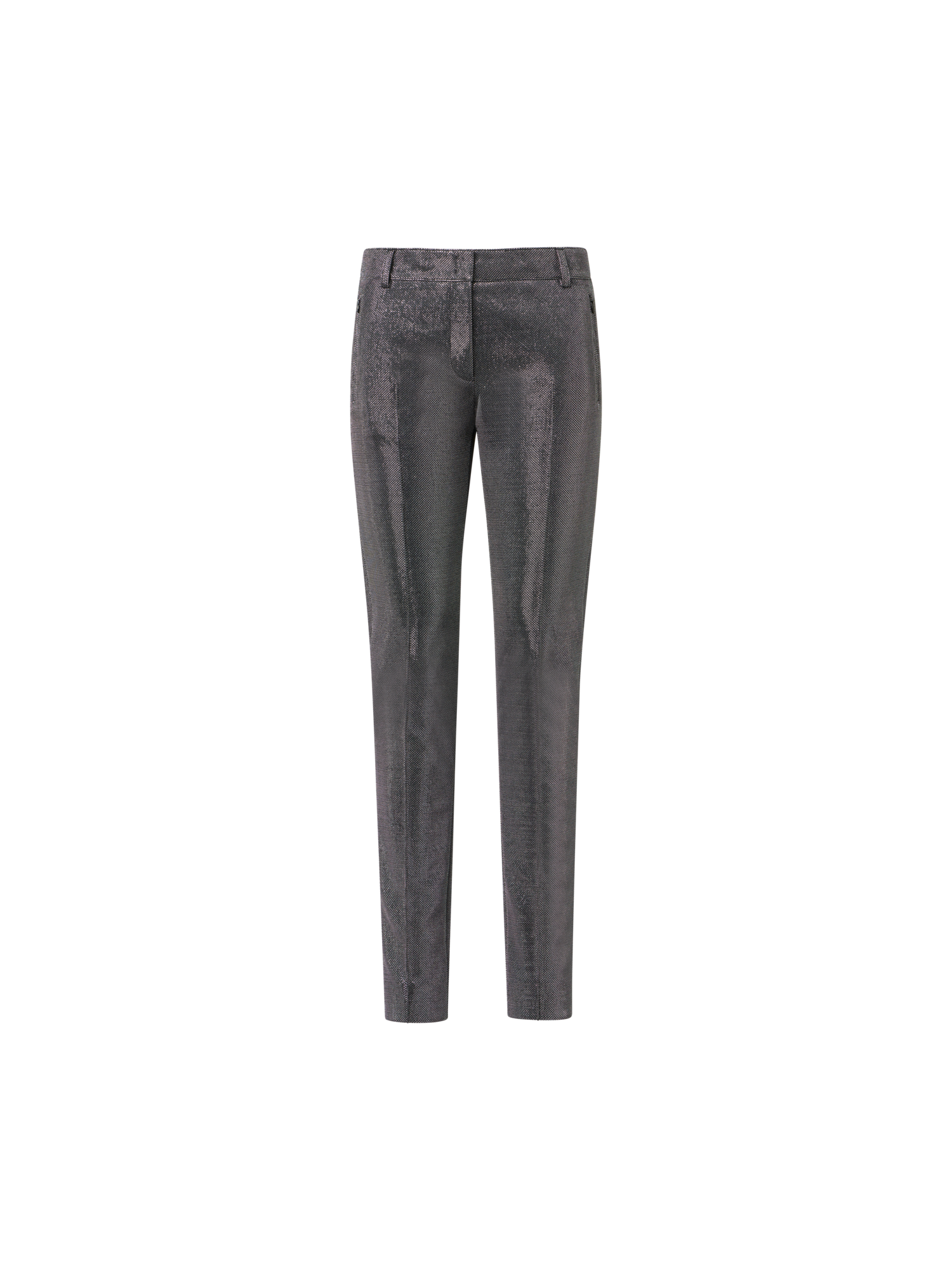 Designer Metallic Birdseye Jersey Pants - grey