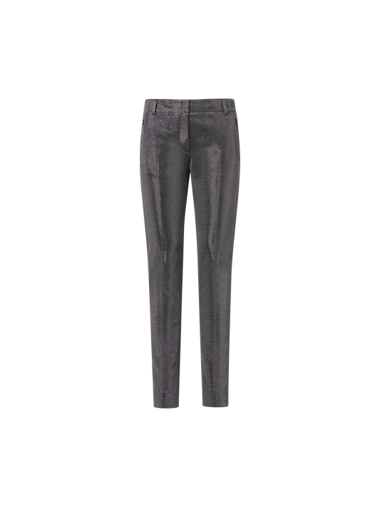 Designer Metallic Birdseye Jersey Pants - grey