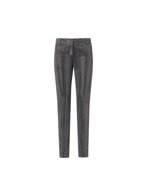 Designer Metallic Birdseye Jersey Pants - grey