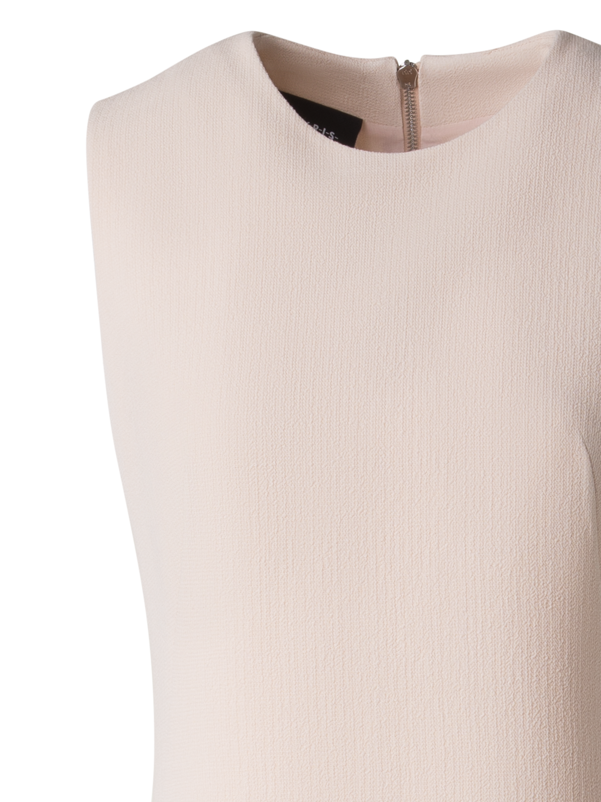 Designer Asymmetrical Flared Dress in Wool Double-Face - pastel - pink