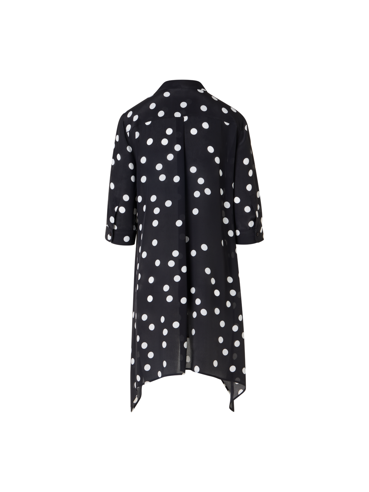 Designer Viscose-Silk Crêpe Blouse - black