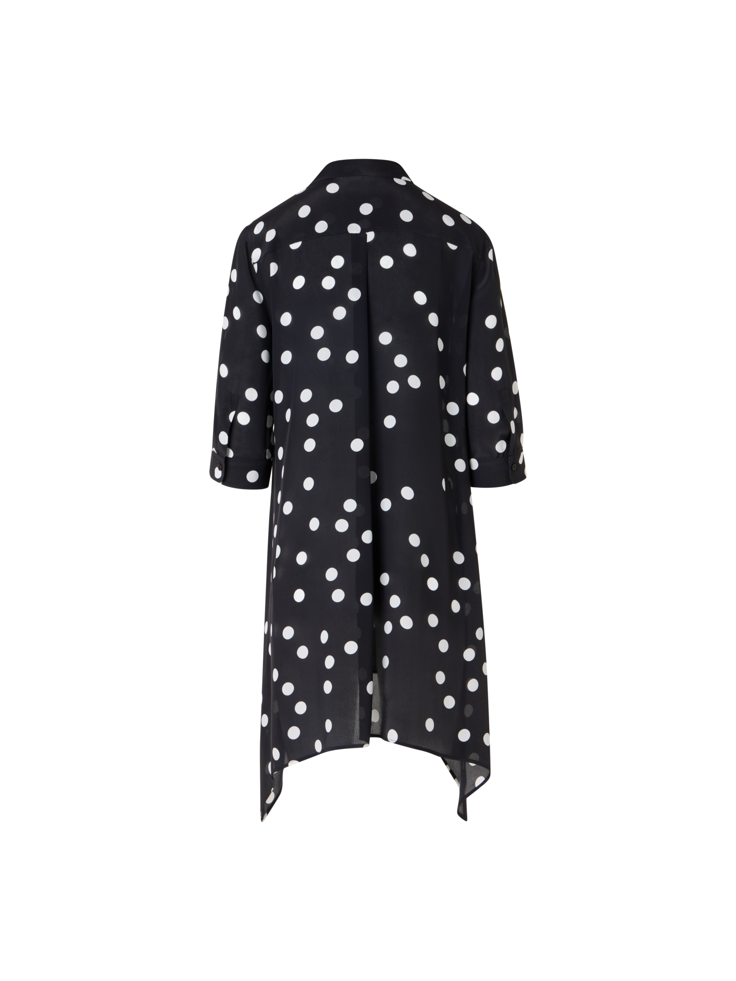 Designer Viscose-Silk Crêpe Blouse - black