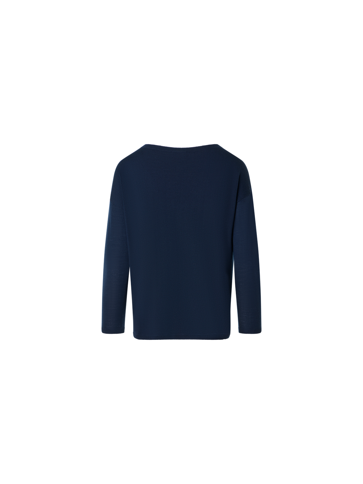 Designer Fine Merino Wool Signature Knit Sweater - navy - blue