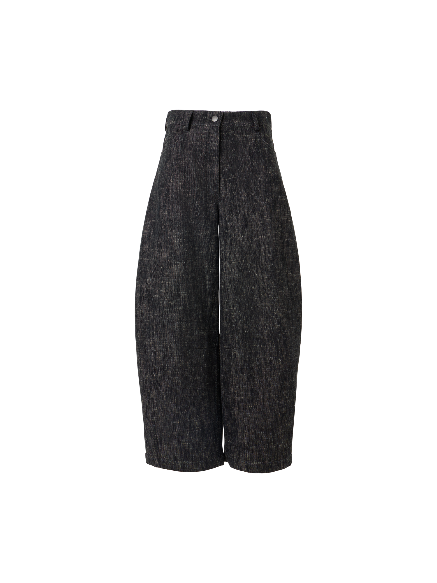 Designer Farrow Pants in Washed Heavyweight Cotton Denim - black