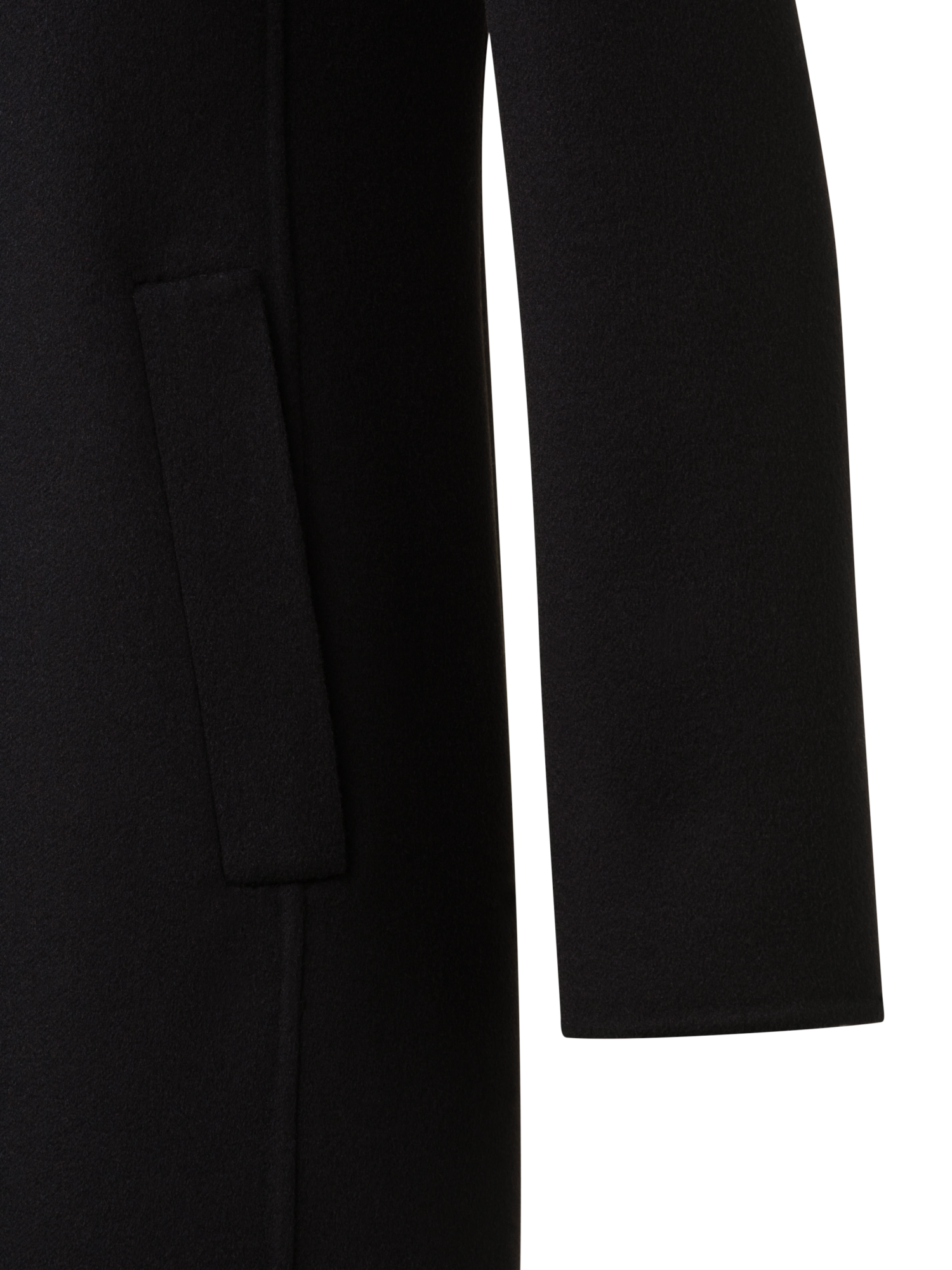 Designer Cashmere Double-Face Blazer Coat - black