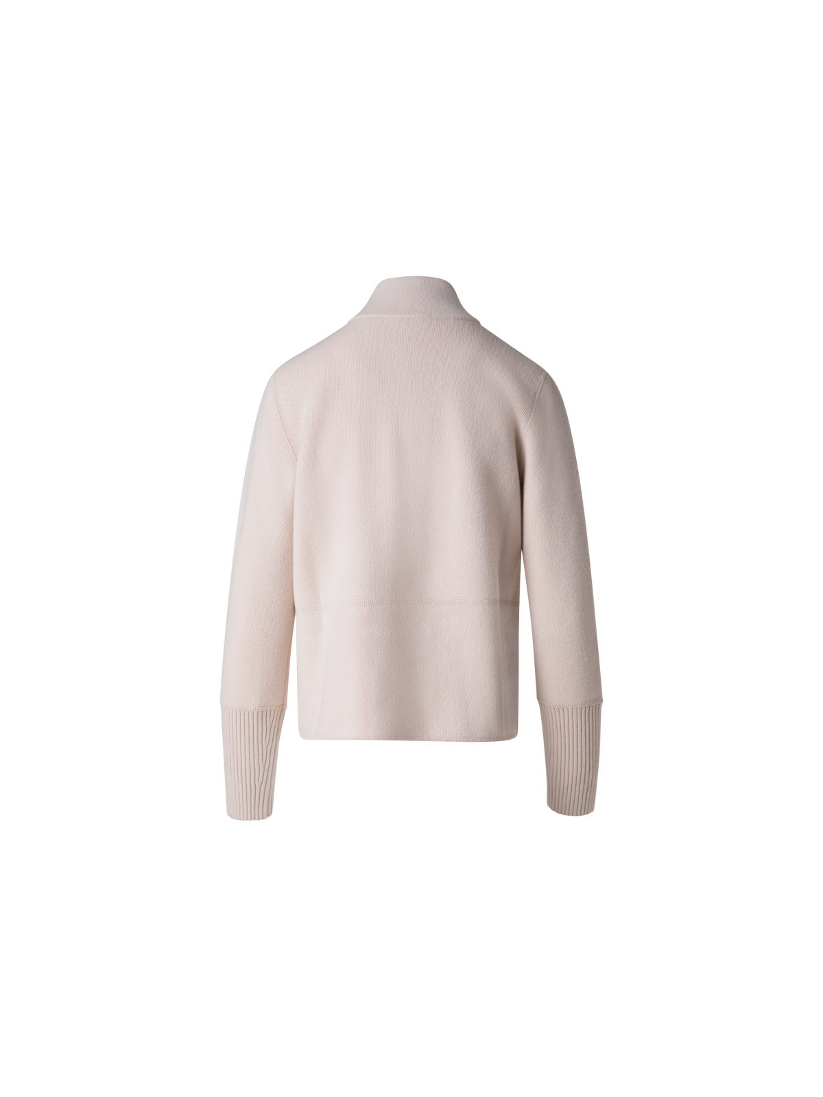 Designer Stand Up Collar Cardigan in Cashmere - neutral - pastel - beige