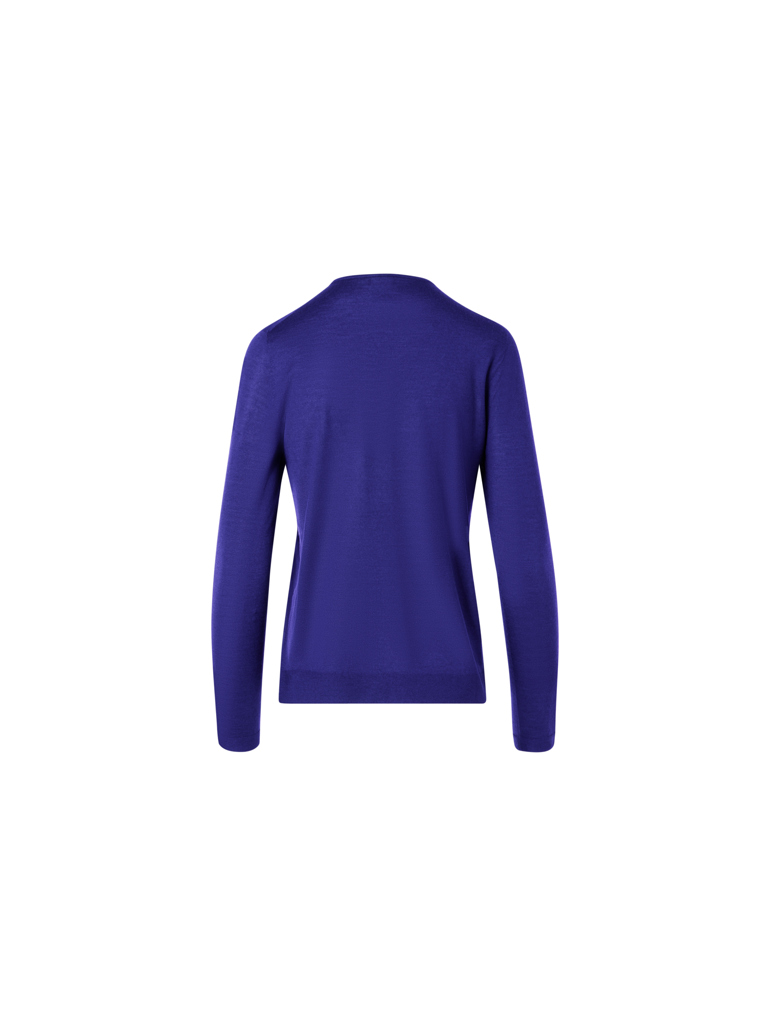 Designer Long-Sleeve Cashmere-Silk Knit Sweater - purple