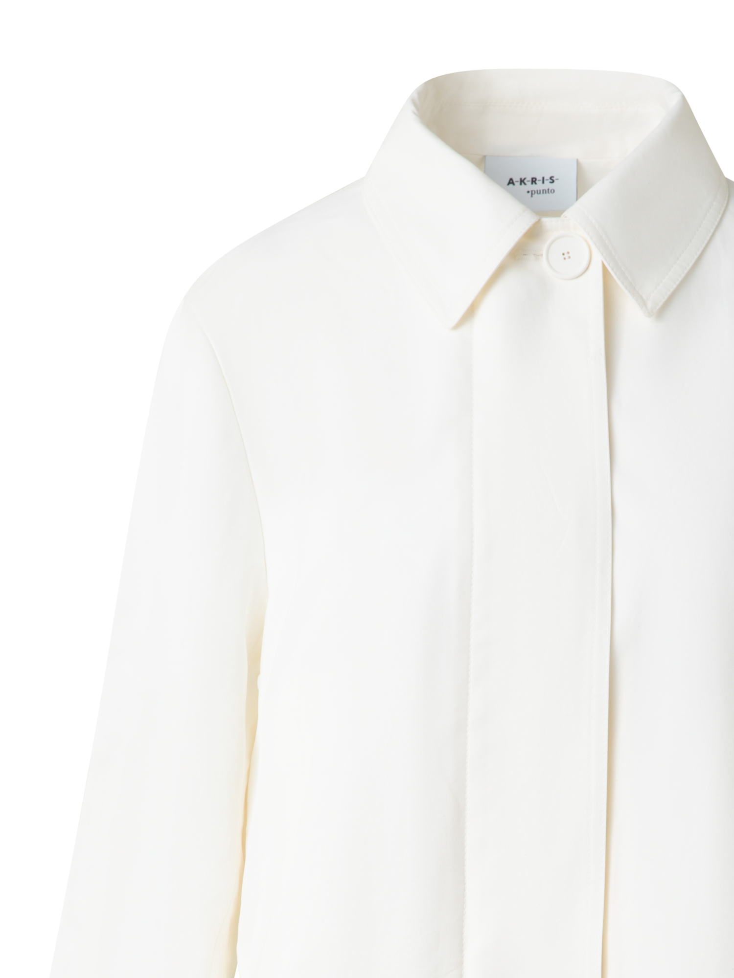 Designer Water Repellent Bicycle Parka in Cotton Blend - neutral - ecru - white