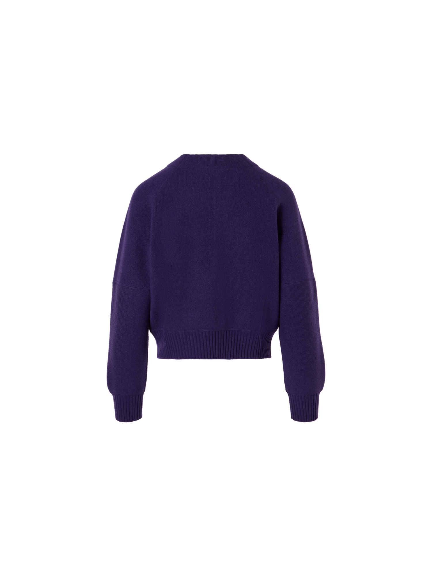 Designer Cashmere-Piqué Knit Cardigan - purple