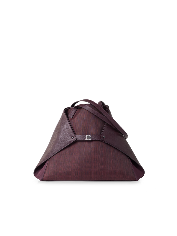 Designer Ai Medium Shoulder Tote - purple - wine - red