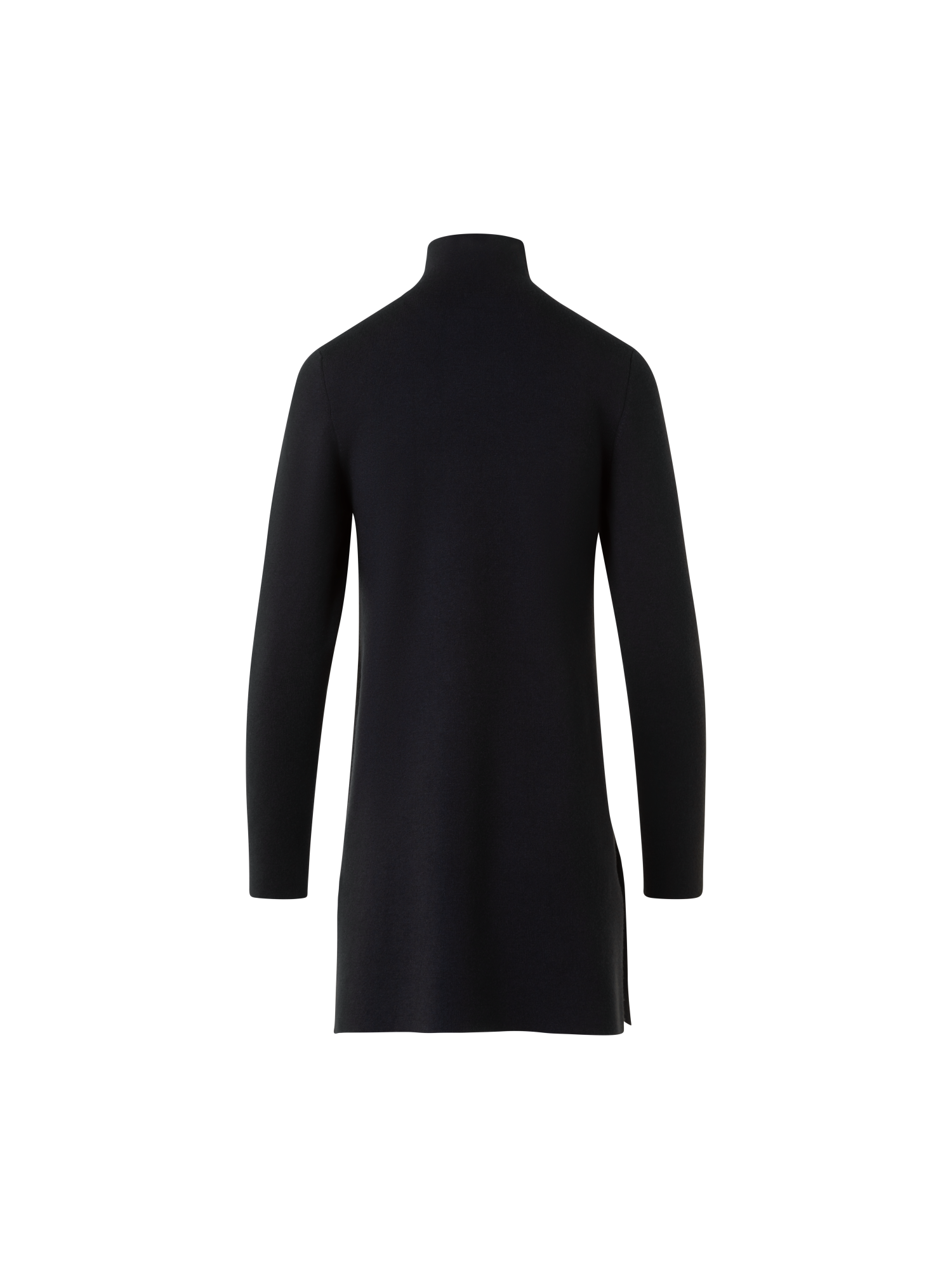 Designer Cashmere Silk Milano Knit Tunic - black - neutral