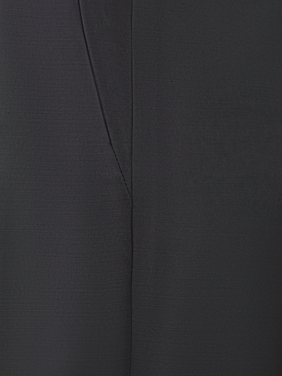 Designer Straight Wool Satin Pants - black - neutral