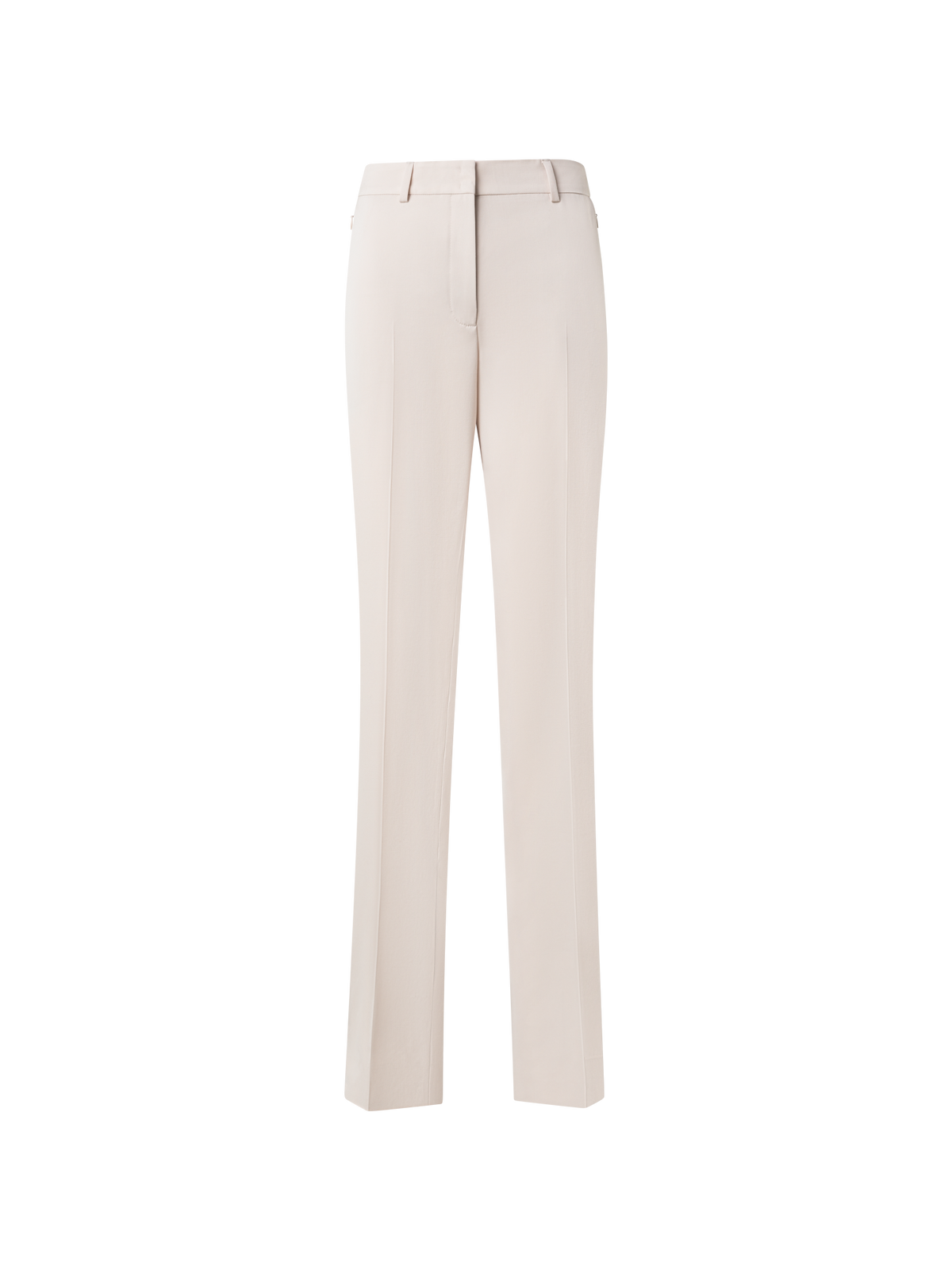Designer Straight Wool Gabardine Pants - neutral - pastel - beige