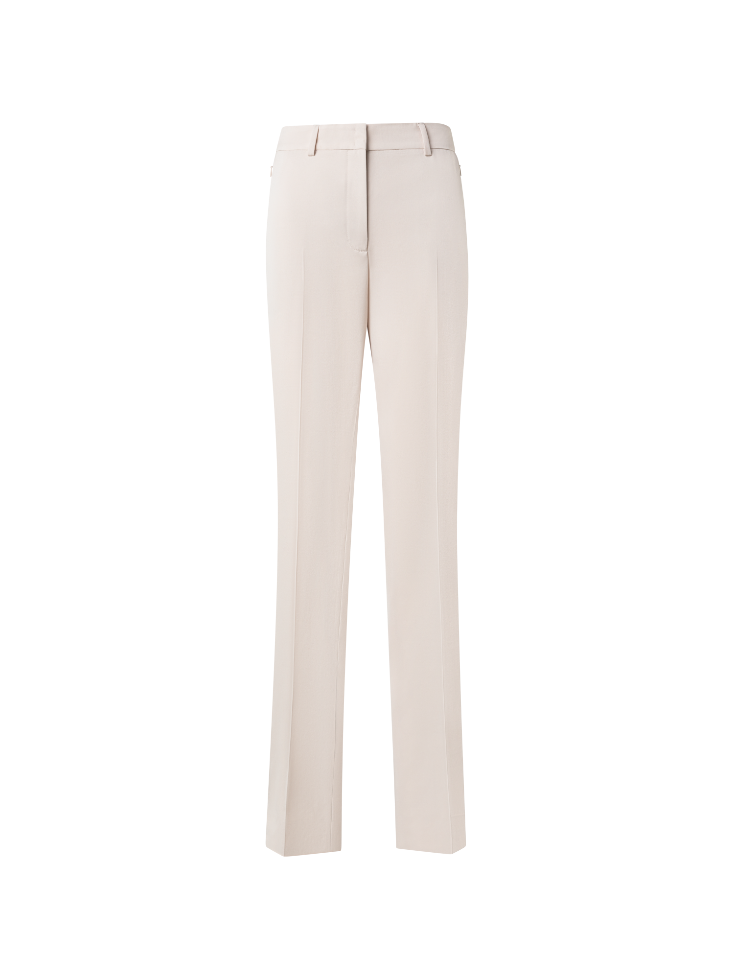 Designer Straight Wool Gabardine Pants - neutral - pastel - beige