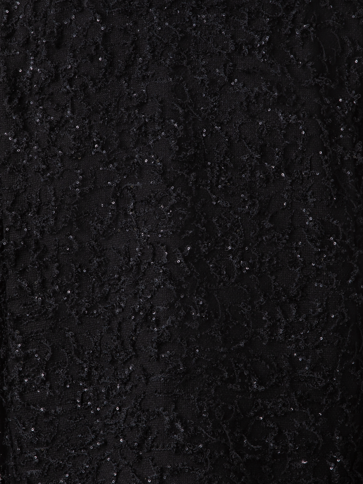 Designer Oversized Shirt Jacket with Micro Sequin Fringe - black