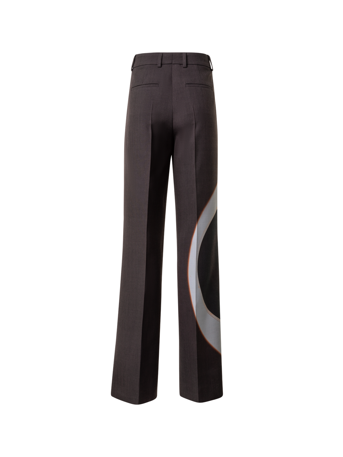 Designer Wide Double-Face Pants with Mocca Loop Print - brown - multicolor