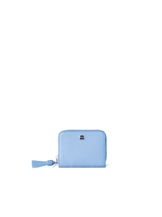 Designer Small Zip Around Wallet - neutral - blue - beige - red - pink