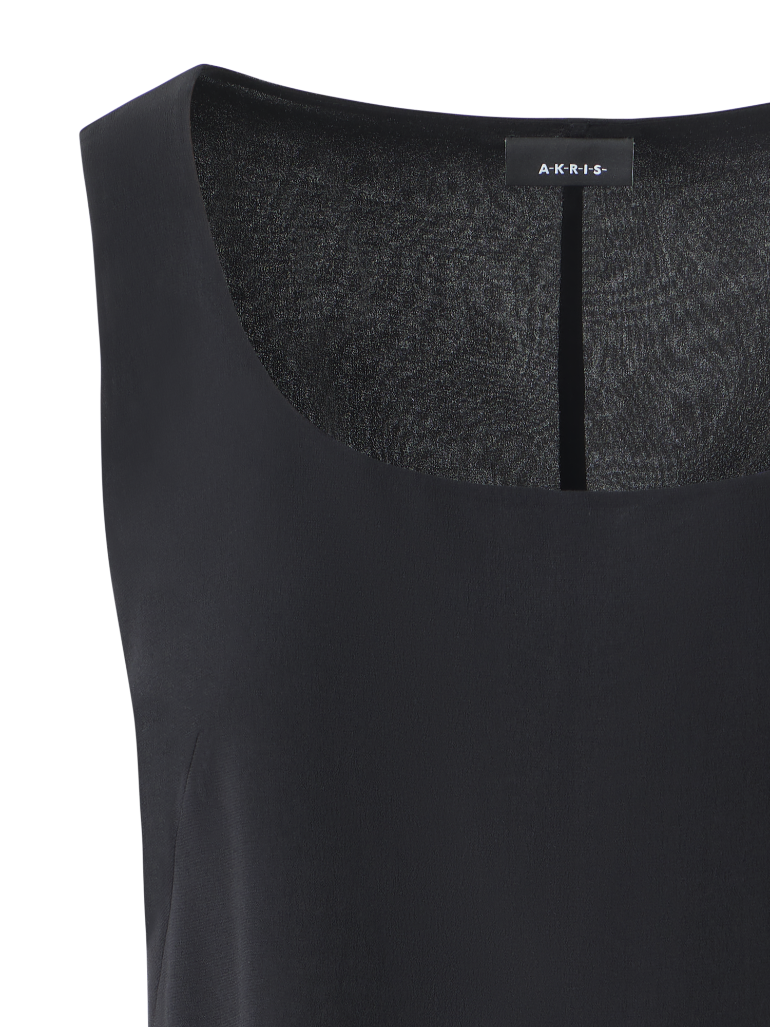 Designer Sleeveless Silk Georgette Top - black