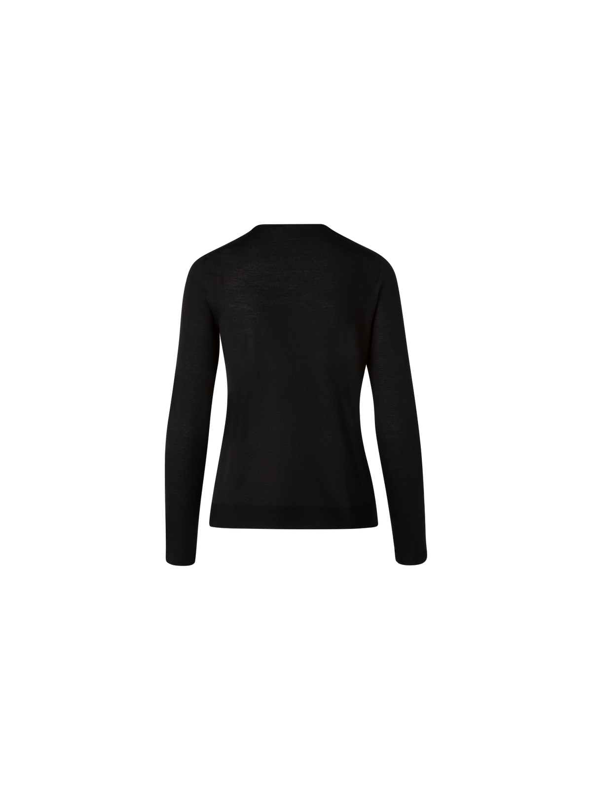 Designer Seamless Pullover from Cashmere Silk - black