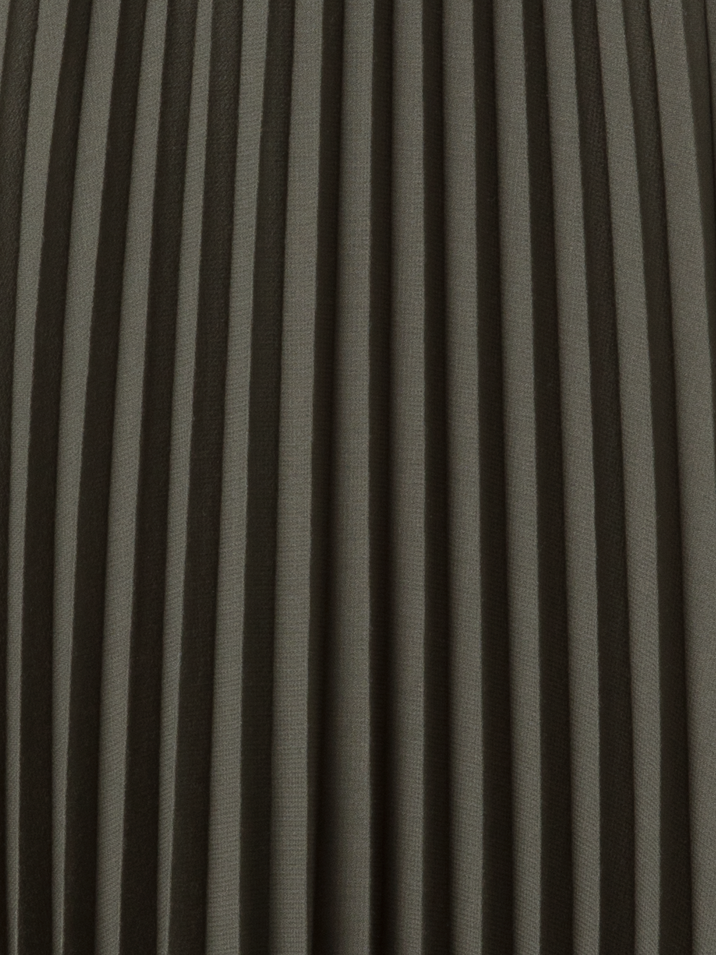 Designer Midi Pleated Skirt in Wool Blend - neutral - green