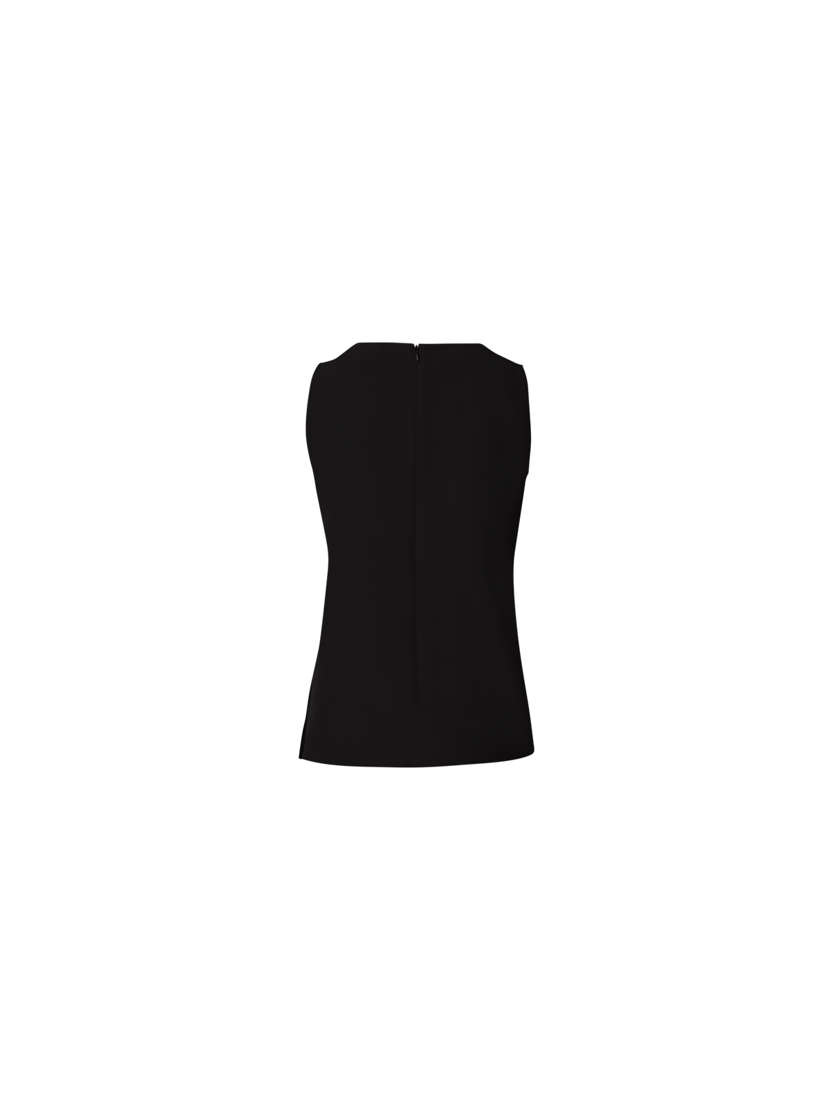 Designer Crêpe de Chine Square Neck Blouse - black