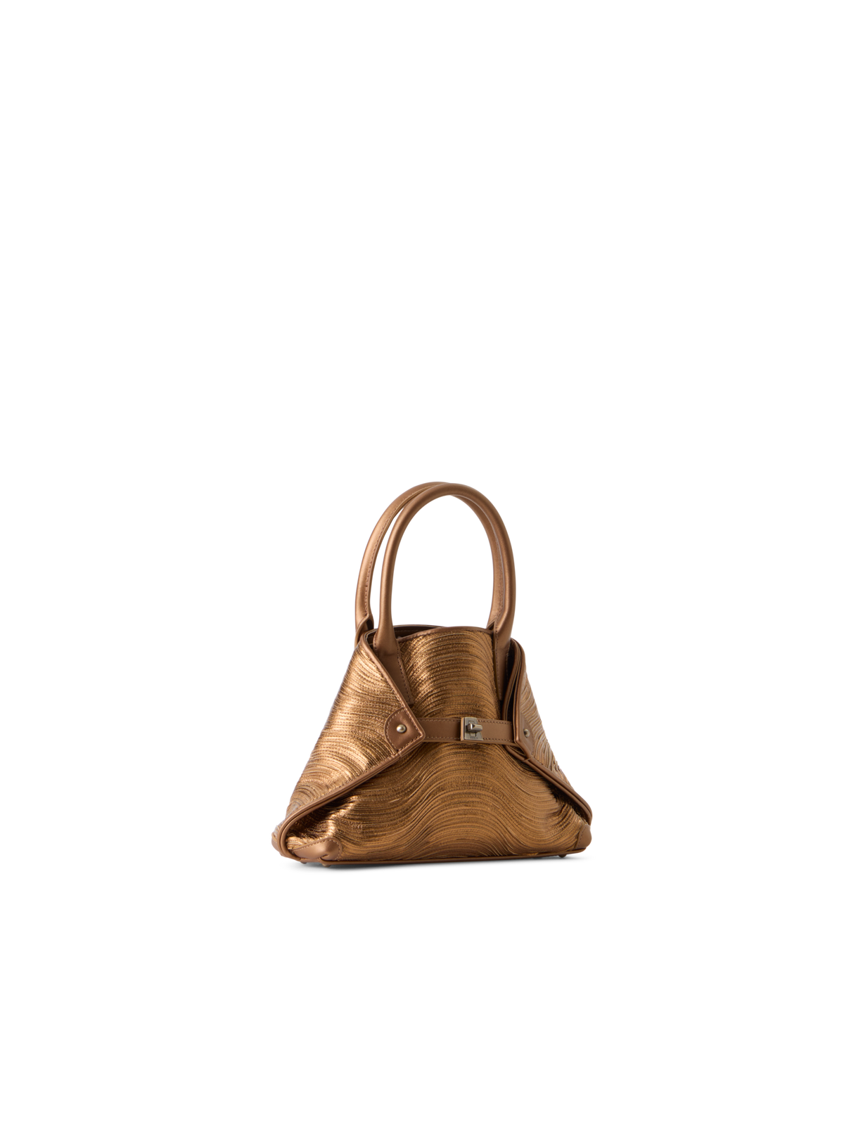 Designer Ai Little Top Handle Tote - gold