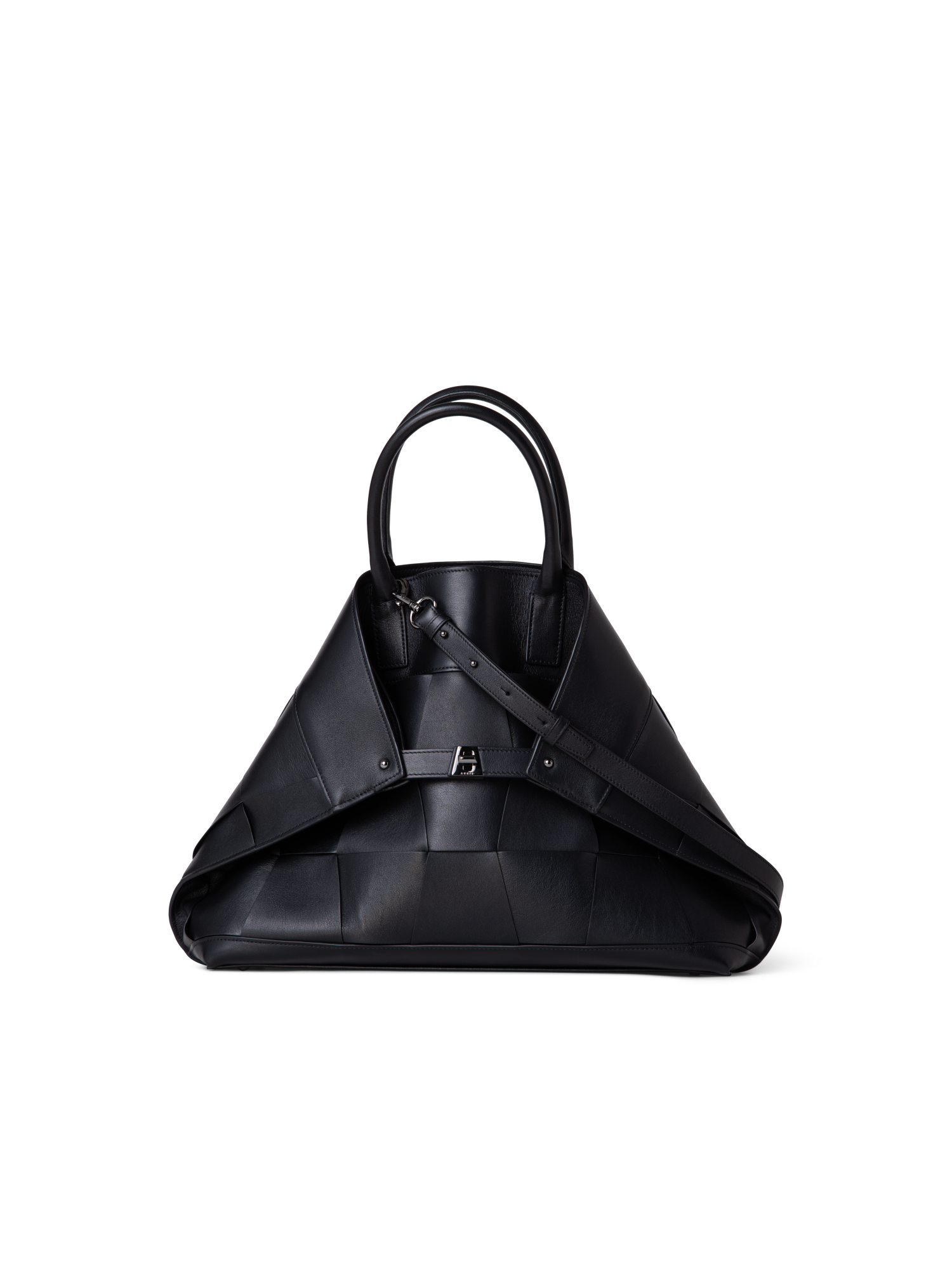 Designer Ai Medium Top Handle Tote - neutral - black