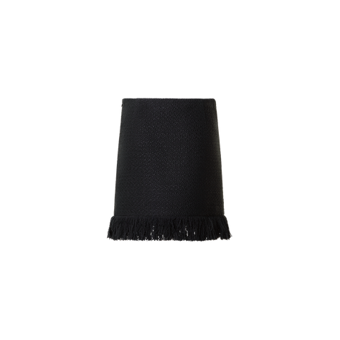 Tweed Bouclé Fringe Hem Mini Skirt