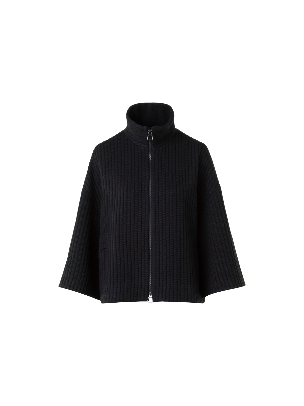 Designer Boxy Structured Corduroy Wool Cashmere Jacket - black - neutral