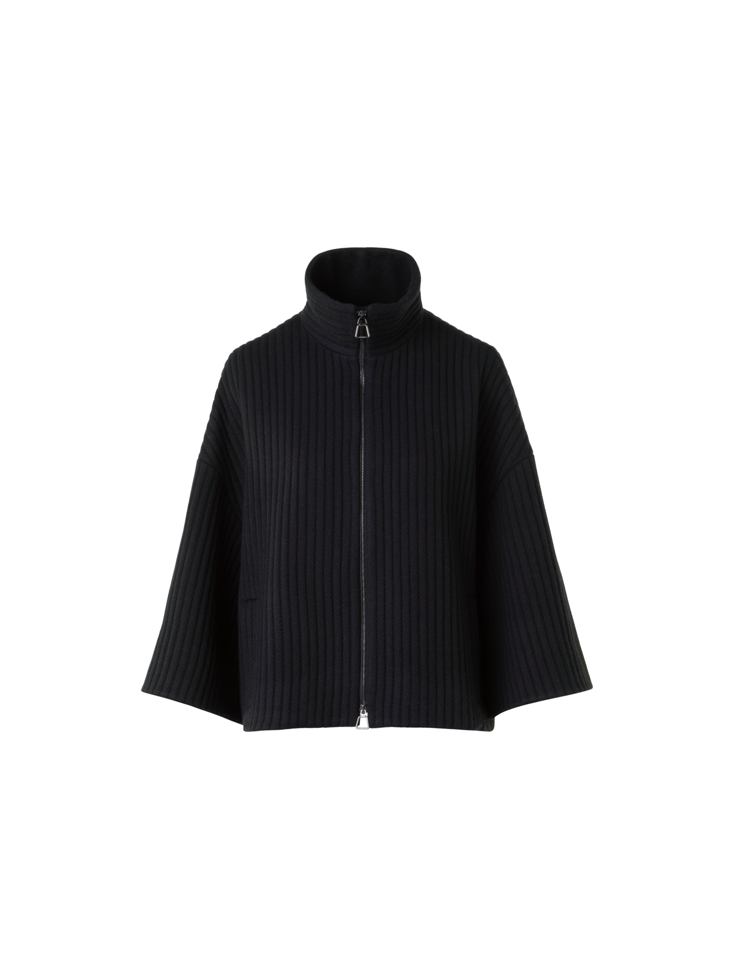 Designer Boxy Structured Corduroy Wool Cashmere Jacket - black - neutral