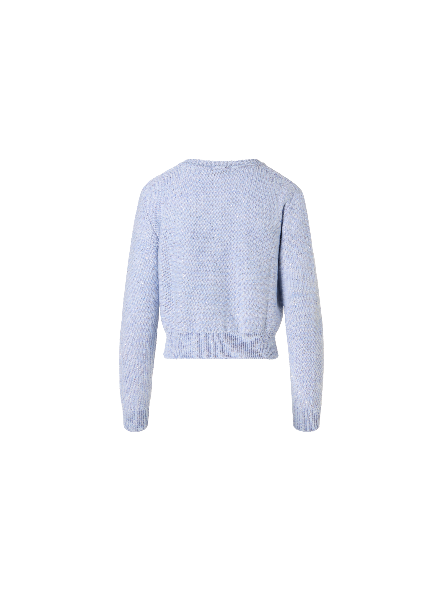 Designer Linen-Cotton Micro Sequin Cardigan - blue