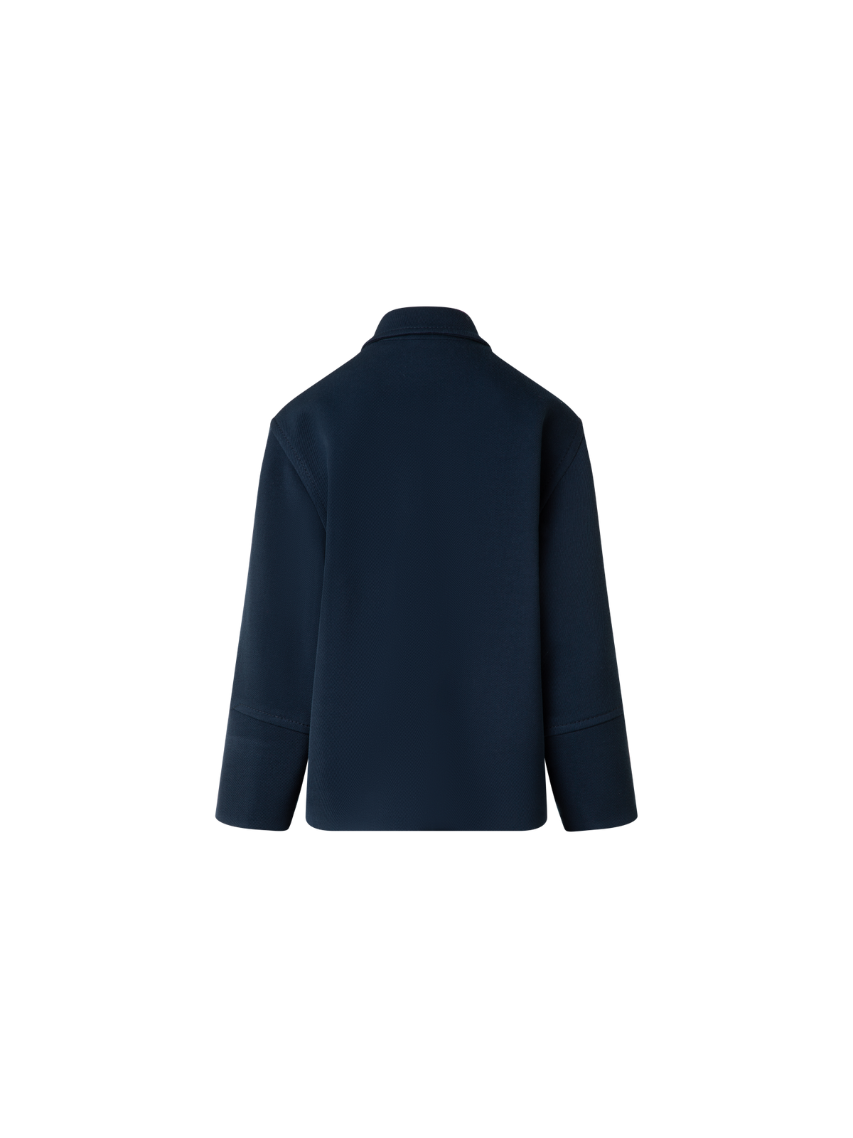 Designer Double-Breasted Wool Pea Coat - navy - blue
